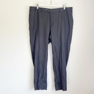 Canali exclusive Wool silk Flat Front Dress Pants slacks trousers pleated suit
